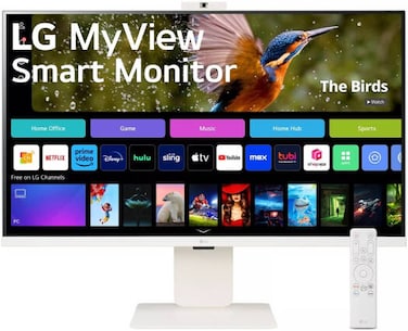 LG 32&quot; 4K UHD IPS MyView Smart Monitor with webOS 23, Detachable Full HD Webcam, USB-C 90W PD, AirPlay 2, and HDR10 &ndash; Model 32SR85U-W