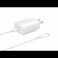 Samsung 25W PD USB-C Adapter, 2-Pin Plug, USB Type-C Cable Included, Fast Charging with Power Delivery (PD), High-Efficiency Output, Compact Design, White
