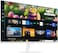 SAMSUNG 27" FHD Smart Monitor M5, HDR10 VA Display, 4ms Response, Adaptive Sound, 1.5B Colors, Wi-Fi 5/Bluetooth 5.2, 2x HDMI, 2x USB Hub, White   LS27CM501EMXUE