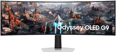 SAMSUNG Odyssey G9 G93SC Gaming Curved Monitor, 49" Dual 2K OLED Display, 240Hz Refresh Rate, 0.03ms (GtG) Response Time, FreeSync Premium Pro &amp; G-Sync Compatible, White   LS49CG934SMXUE