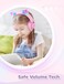 iClever Kids Headphones with Cat Ear Led Light Up, Safe Volume Limite Kids Wired Headphones with FunShare Foldable Over-Ear Headphones for Kids/School/Travel
