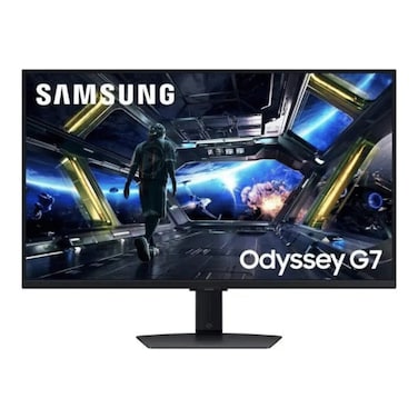 Samsung Odyssey G7 G70D Gaming Monitor, 27&Prime; IPS Display, 4K UHD Resolution, 144Hz Refresh Rate, 1ms Response Time, Black