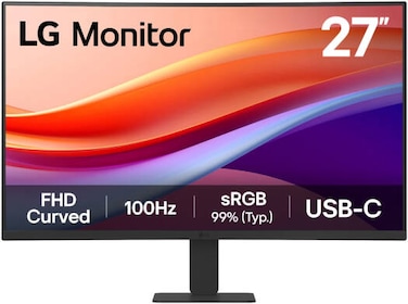 LG 27&quot; FHD Curved Monitor with USB-C, 100Hz Refresh Rate, and HDR10 &ndash; Model 27U421A