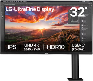 LG UltraFine&trade; 32&quot; 4K UHD IPS Monitor with USB-C, HDR10, and Ergonomic Stand &ndash; Model 32UN880K