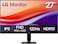 LG 27U411A-B 27-inch Full HD (1920 x 1080) IPS Computer Monitor, 120Hz, HDR10, Reader Mode, Flicker Safe, HDMI, Slim Stand Base, Black