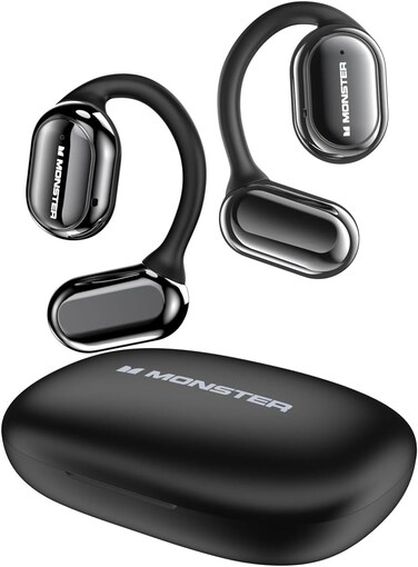 Monster Open Free AC100 Open Headphones, 30H Battery Life, Support HD Calls, 3d Surround Sound, Support Waterproof Sports Bluetooth Headphones