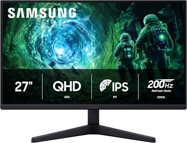 Samsung 27&Prime; Odyssey G5 G53F QHD Gaming Monitor, QHD IPS Panel, 200Hz Refresh Rate, AMD Freesync Premium, Black