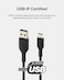 Belkin BoostCharge Braided USB C charger cable, USB-C to USB-A cable, USB type C charging cable for iPhone 16, 15, Samsung Galaxy S24, S23, Pixel, iPad, MacBook, Nintendo Switch and more - 2M, Black