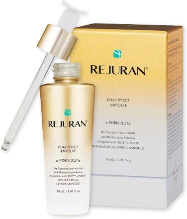 REJURAN&reg; Dual Effect Ampoule, DOT&trade; DUAL c-PDRN&reg; &ndash; Salmon DNA Rejuvenating Face Serum for Radient Glass Skin, Firming, Fine Line &amp; Wrinkle Treatment, and Deep Hydration, Korean Skincare (1.01 fl oz)