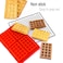Non-Stick Silicone Waffle Mold - Rectangle Shape, Flexible Silicone Waffle Baking Tray, Rectangular Waffle Maker Silicone Mold
