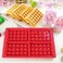 Non-Stick Silicone Waffle Mold - Rectangle Shape, Flexible Silicone Waffle Baking Tray, Rectangular Waffle Maker Silicone Mold
