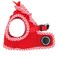 PUPPIA VIVIEN HARNESS B RED L Neck 11.41" Chest 16.92
