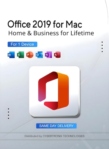 Microsoft Office 2019 for Mac   Home &amp; Business for Lifetime Subscription for 1 Device   Digital License   SAME DAY DELIVERY