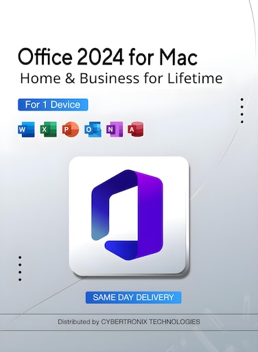 Microsoft Office 2024 for Mac   Home &amp; Business for Lifetime Subscription for 1 Device   Digital License   SAME DAY DELIVERY