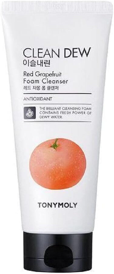 TONYMOLY Clean Dew Foam Cleanser, Red Grapefruit, 6 Fl Oz