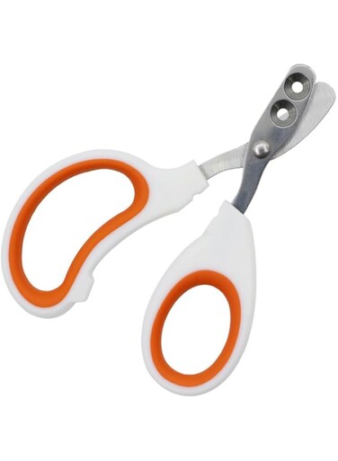 KWSLIN Pets Nail Clipper, Professional Cat Dog Pets Claw Trimmer with Circular Cutting Holes, Avoid Over Cutting Pet Nail, Professional Paw Trimmer for Pet, Orange, Two Different Cutting Size Style