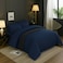 MAXQON 6-Piece Duvet Cover Set &ndash;Super King Size, Includes 1 Duvet Cover(240x260cm), 1 Fitted Sheet(200x200+30cm) 4 Pillowcases(53x75cm), Color Navy blue