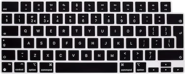 EU/UK Version English Keyboard Cover for MacBook Air 15 &amp; 13.6&quot; 2022,2023 Model A2941/A2681, MacBook Pro 14&quot; 2023,2022, Model A2442,A2779 M1, MacBook Pro 16&quot; 2023,2022, Model A2485,A2780 M1, Black