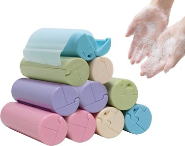 Portable Soap Sheets - Disposable Hand Washing Paper Soap Sheets for Travel, Outdoor Activities, Classes, and Work (3PC Random Color)