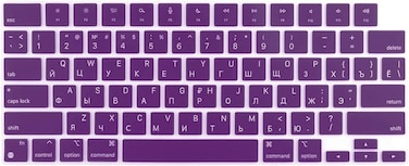 US Version Russian Keyboard Cover for MacBook Air 15.3"/13.6" 2022,2023 Model A2941,A2681, MacBook Pro 14" 2023,2022, Model A2442,A2779 &amp; MacBook Pro 16" 2023,2022, Model A2485,A2780 M1, Purple