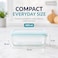 Glasslock 400ml Glass Food Storage Container Rectangular Airtight BPA Free Lid Microwave Freezer Safe Meal Prep Lunch Box