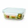 Glasslock 400ml Glass Food Storage Container Rectangular Airtight BPA Free Lid Microwave Freezer Safe Meal Prep Lunch Box