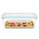 Glasslock 1000ml Glass Food Storage Container Rectangular Airtight BPA Free Lid Microwave Freezer Safe Meal Prep Lunch Box