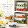 Glasslock 1025ml Glass Food Storage Container Rectangular Tall Airtight BPA Free Lid Microwave Freezer Safe Meal Prep Box