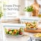 Glasslock 1025ml Glass Food Storage Container Rectangular Tall Airtight BPA Free Lid Microwave Freezer Safe Meal Prep Box