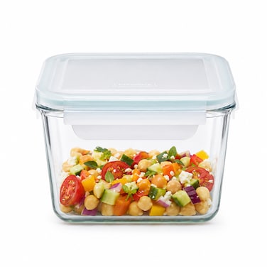 Glasslock 1025ml Glass Food Storage Container Rectangular Tall Airtight BPA Free Lid Microwave Freezer Safe Meal Prep Box