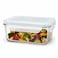 Glasslock 1100ml Glass Food Storage Container Rectangular Airtight BPA Free Lid Microwave Freezer Safe Meal Prep Lunch Box