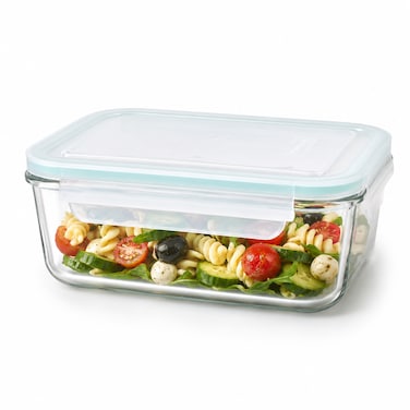 Glasslock 1900ml Glass Food Storage Container Rectangular Airtight BPA Free Lid Microwave Freezer Safe Meal Prep Lunch Box