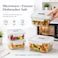 Glasslock 490ml Glass Food Storage Container Square Airtight BPA Free Lid Microwave Freezer Safe Meal Prep Lunch Box
