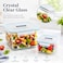 Glasslock 900ml Glass Food Storage Container Square Airtight BPA Free Lid Microwave Freezer Safe Meal Prep Lunch Box