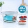 Glasslock 400ml Glass Food Storage Container Round Airtight BPA Free Lid Microwave Freezer Safe Meal Prep Lunch Box