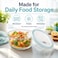 Glasslock 400ml Glass Food Storage Container Round Airtight BPA Free Lid Microwave Freezer Safe Meal Prep Lunch Box