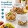 Glasslock 720ml Glass Food Storage Container Round Airtight BPA Free Lid Microwave Freezer Safe Meal Prep Lunch Box