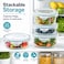 Glasslock 720ml Glass Food Storage Container Round Airtight BPA Free Lid Microwave Freezer Safe Meal Prep Lunch Box