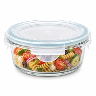 Glasslock 720ml Glass Food Storage Container Round Airtight BPA Free Lid Microwave Freezer Safe Meal Prep Lunch Box