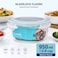 Glasslock 950ml Glass Food Storage Container Round Airtight BPA Free Lid Microwave Freezer Safe Meal Prep Lunch Box