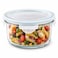 Glasslock 950ml Glass Food Storage Container Round Airtight BPA Free Lid Microwave Freezer Safe Meal Prep Lunch Box