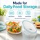 Glasslock 2050ml Glass Food Storage Container Round Airtight BPA Free Lid Microwave Freezer Safe Meal Prep Lunch Box