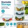 Glasslock 2050ml Glass Food Storage Container Round Airtight BPA Free Lid Microwave Freezer Safe Meal Prep Lunch Box