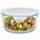Glasslock 2050ml Glass Food Storage Container Round Airtight BPA Free Lid Microwave Freezer Safe Meal Prep Lunch Box