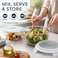Glasslock 2000ml Tempered Glass Mixing Bowl Airtight BPA Free Locking Lid Microwave Fridge Freezer Dishwasher Safe Clear Salad Soup Bowl