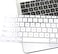 USA Version English Language Silicone Keyboard Cover Compatible for MacBook Air 13" 2020 M1 Chip Model A2179/A2337 With Touch ID, Dust/Spill Protection, Easy Install &amp; Washable Protector, White