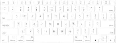 USA Version English Language Silicone Keyboard Cover Compatible for MacBook Air 13" 2020 M1 Chip Model A2179/A2337 With Touch ID, Dust/Spill Protection, Easy Install &amp; Washable Protector, White