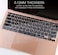 USA Version Clear Skin Silicone Keyboard Cover Compatible for MacBook Air 13" 2020 M1 Chip Model A2179/A2337 With Touch ID, Dust/Spill Protection, Easy Install &amp; Washable Protector, Clear/White