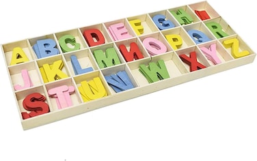 Wooden Letters Capital Letters Wooden Alphabet Wooden Letters A to Z for Crafts, DIY, Decorations ( 5 Letter Each)