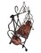Decorative Miniature Swing with Wooden Seat – Vintage-Style Home Decor Accent with Sturdy Black Metal Frame – Charming Tabletop Ornament for Living Room, Office, or Garden Display